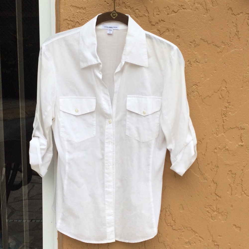 James Perse white blouse